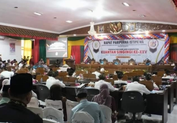 DPRD Gelar Rapat Paripurna Istimewa Peringati Hari jadi Kuantan Singingi ke-25