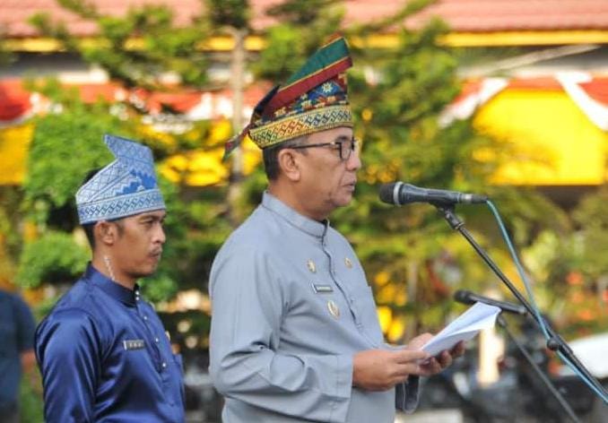 Wabup Inhu Junaidi Rachmat Pimpin Upacara Peringatan HUT ke-66 Provinsi Riau