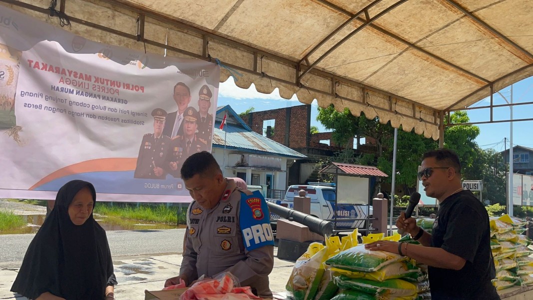 Polsek Daik Lingga Hadirkan Pangan Murah, Dukungan Nyata Polri untuk Kesejahteraan Warga.