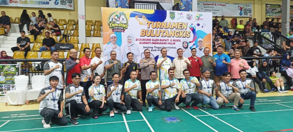 Pasi Log Kodim 0314/Inhil Hadiri Pembukaan Open Turnamen Badminton PB Tamvans Cup 2026