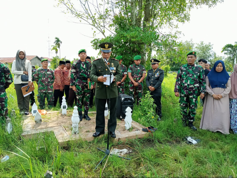 Purnawirawan TNI AD Kopka Sutrisno Tutup Usia,Kodim 0314/Inhil Selenggarakan Pemakaman Secara Militer