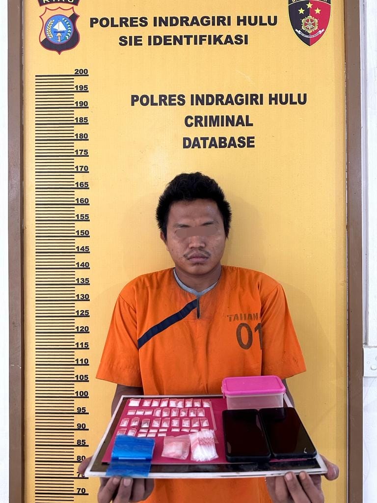 Lagi, Satres Narkoba Polres Inhu Sikat Pengedar Sabu di Kecamatan Seberida