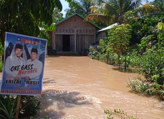 600 Rumah Terendam Banjir di Kecamatan Tambusai, Warga Butuh Bantuan