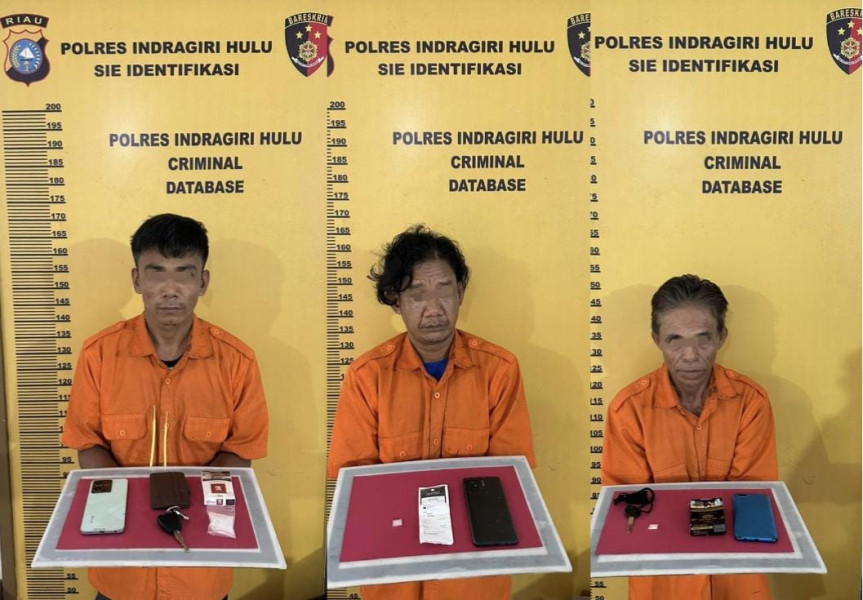 Sat Resnarkoba Polres Inhu Ringkus Tiga Pelaku di Seberida