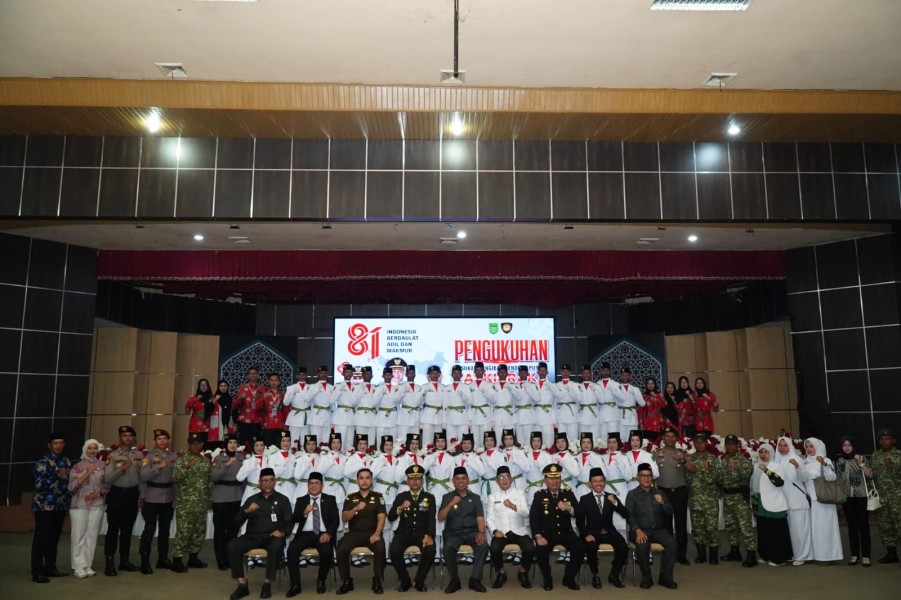 Dandim 0314/Inhil Hadiri Pengukuhan Calon Paskibra Inhil