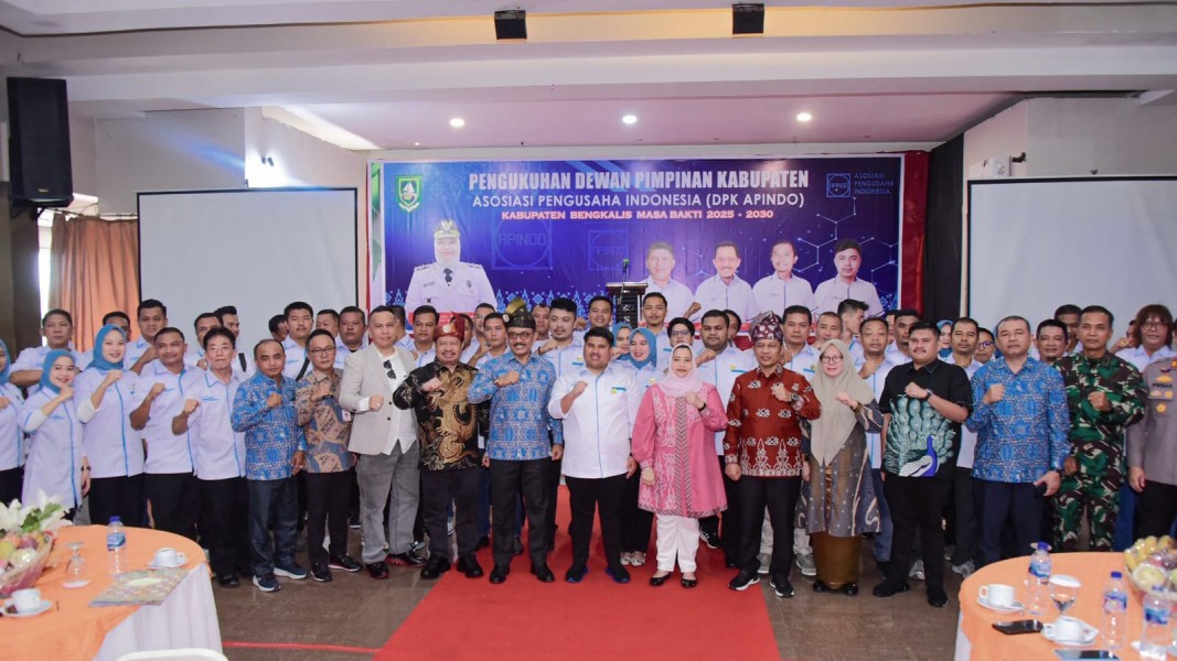 Terpilih Aklamasi Ketua Apindo Kabupaten Bengkalis, M.Arsya Fadillah Dilantik Disaksikan Bupati Bengkalis