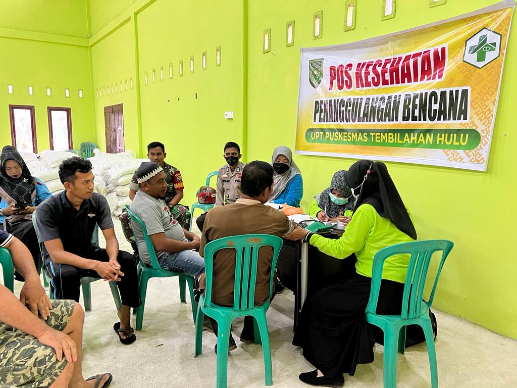 UPT Puskesmas Tembilahan Hulu Dirikan Pos Kesehatan Penanggulangan Bencana di Desa Pulau Palas