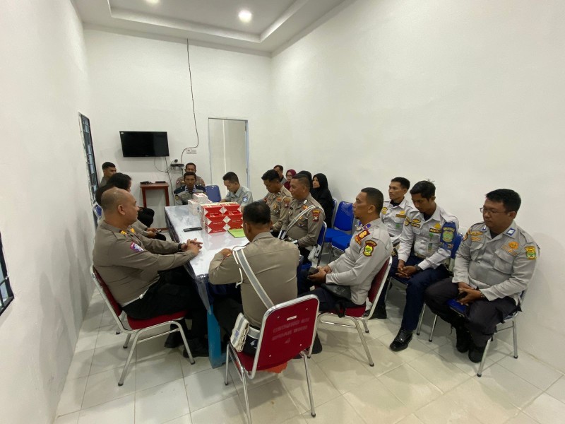 Satlantas Polres Lingga Terima Tim Asistensi dan Monitoring Daerah Rawan Laka Lantas Dari Ditlantas Polda Kepri.