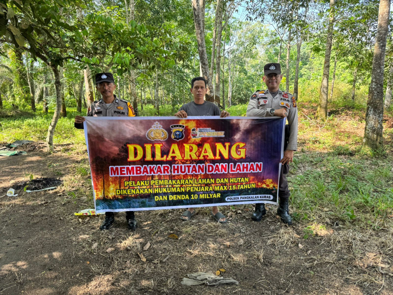 Polsek Pangkalan Kuras Gelar Sosialisasi Antisipasi Karhutla dan Cooling System Menjelang Pilkada 2024