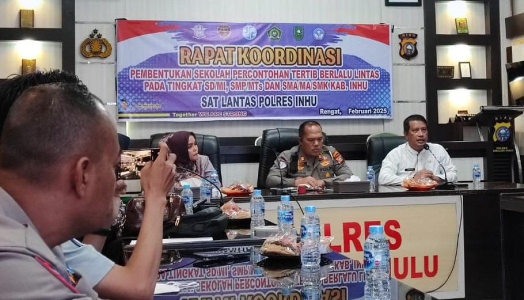 Kasat Lantas Polres Inhu Pimpin Rakor Pembentukan Sekolah Percontohan Tertib Lalu Lintas