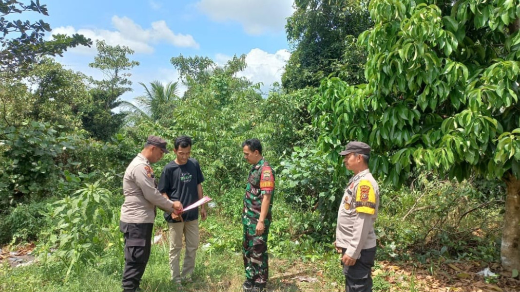 Sinergitas TNI-Polri Sosialisasi Larangan Membuka Lahan dengan Membakar