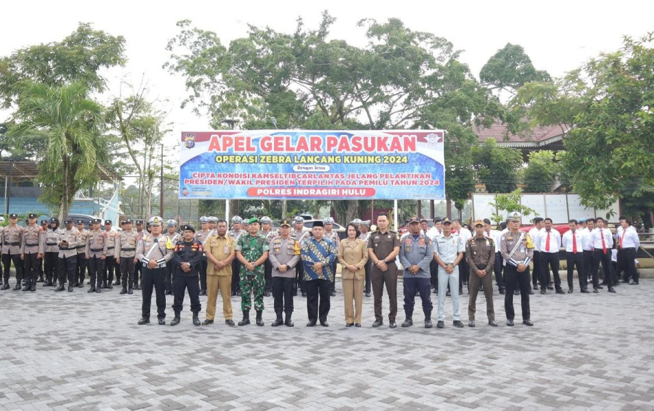 Gelar Pasukan Operasi Zebra, Polres Inhu Ingatkan Simpatisan Tertib Berlalulintas