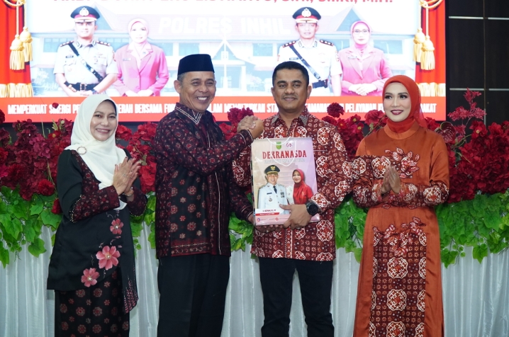Bupati Herman Hadiri Pisah Sambut Kapolres Inhil