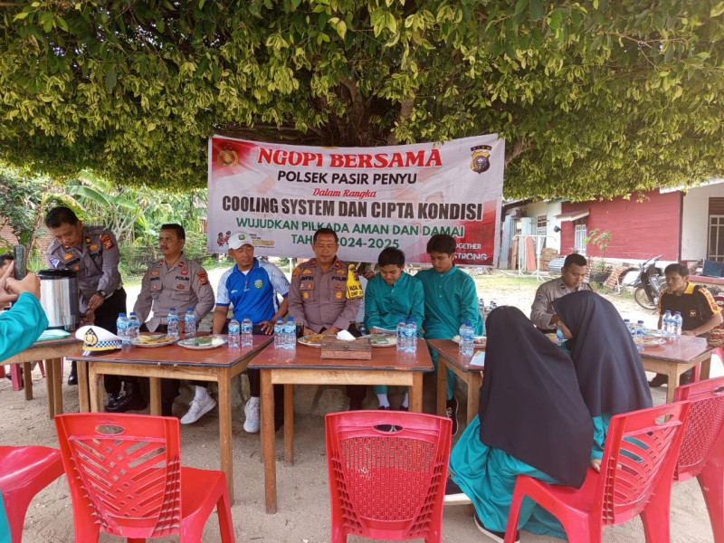 Pesan Damai di Pohon Rindang, Polsek Pasir Penyu Sambangi Senkom