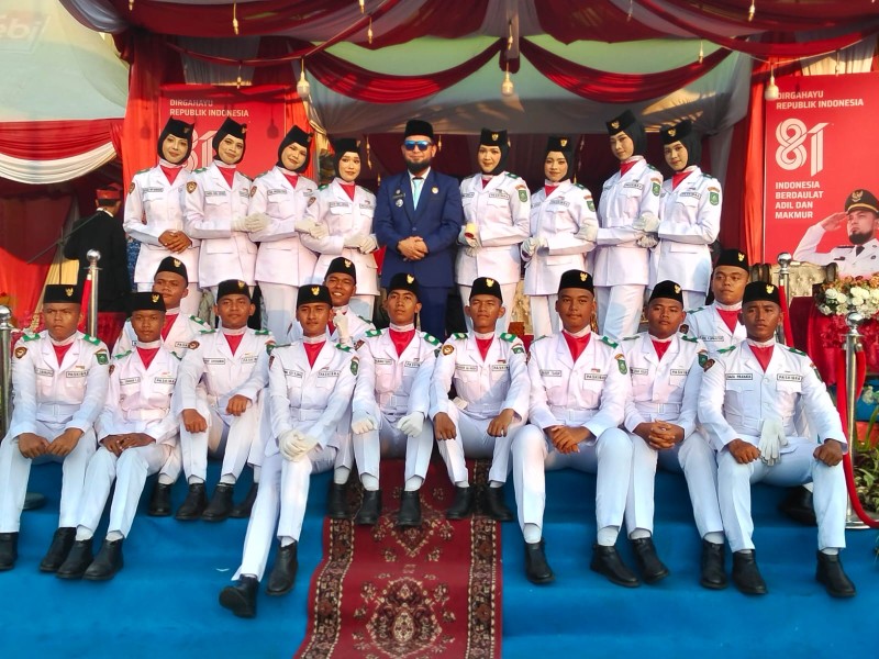 Dirgahayu HUT Kemerdekaan RI ke 81, Camat Bathin Solapan Beri Apresiasi Pada Seluruh Tim Diiringi Suksesnya Upacara Penurunan Sang Saka Merah - Putih