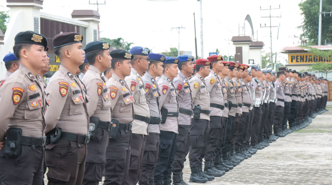 Kapolres Pimpin Pengamanan Rapat Pleno Terbuka KPU Kep Meranti