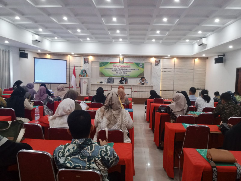 Dinkes Mengelar Pertemuan Pandu PTM bagi Pengelola dan Dokter Puskesmas se-Inhil