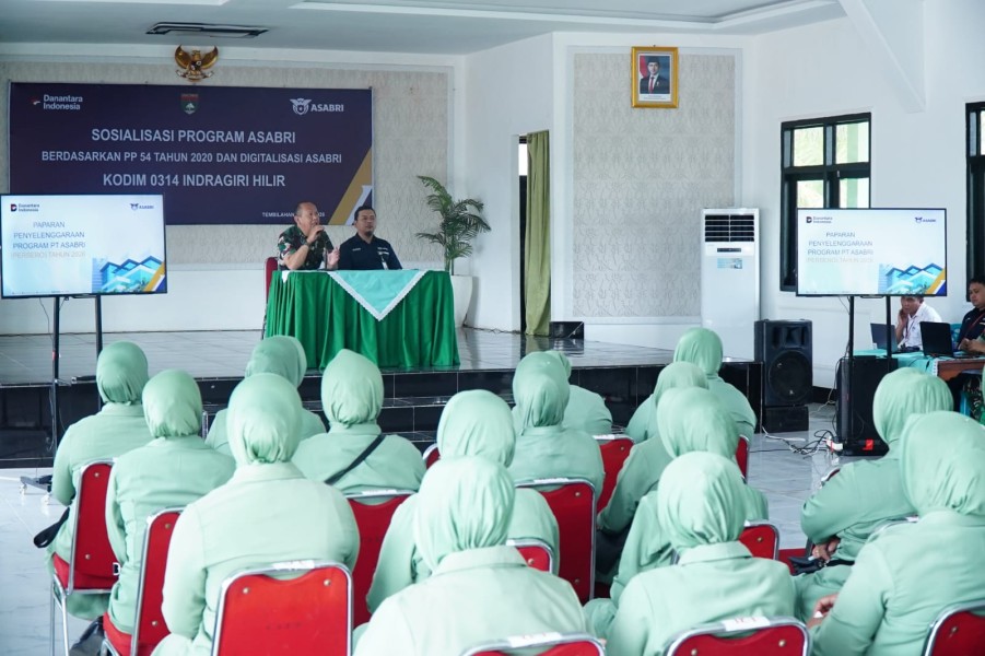 Kodim 0314/Inhil Ikuti Sosialisasi Program ASABRI dan Layanan Digitalisasi