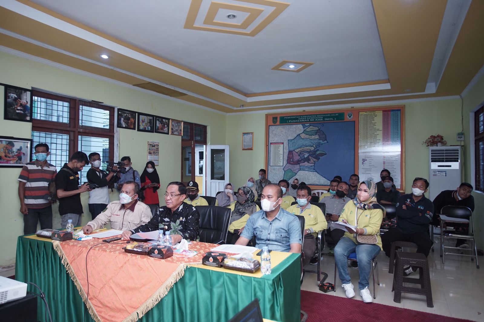 Bupati Inhil Canangkan Pekan Vaksinasi Covid-19, Targetkan 400 - 500 Dosis Perhari