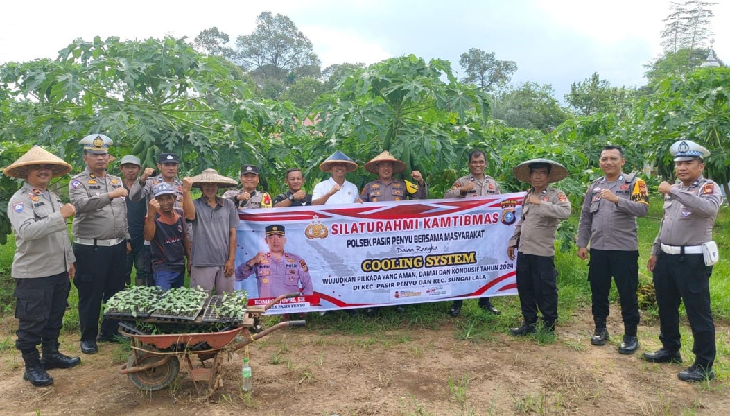 Membangun Ketentraman di Pilkada 2024, Polsek Pasir Penyu Kolaborasi dengan Petani