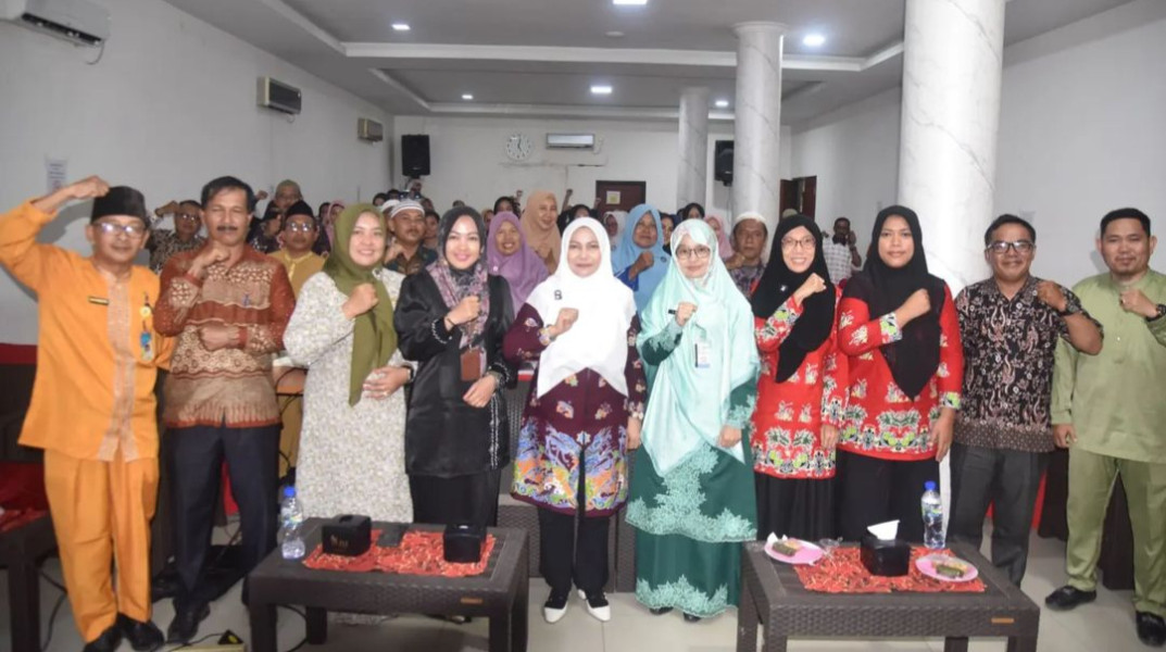 Dinkes Inhil Gelar Pertemuan Percepatan Penurunan Angka Stunting Bersama Nakes, Pj Ketua PKK Inhil Hj Katerina Susanti Sebagai Narasumber