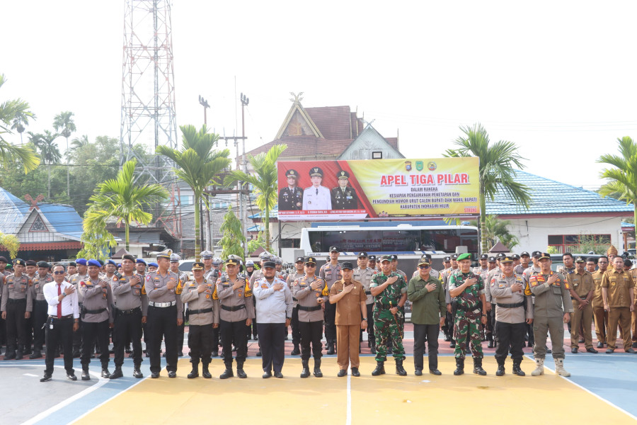 Tiga Pilar Apel Kesiapan Pengundian Nomor Urut Calon Bupati