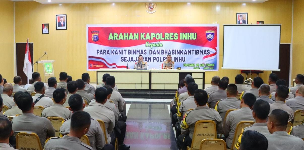 Kapolres Inhu Kumpulkan Bhabinkamtibmas dan Kanit Binmas