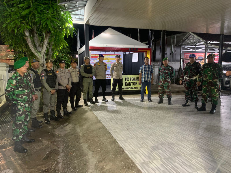 Antisipasi Gangguan Kamtibmas Jelang Pelantikan Presiden, TNI, Polri dan Pemda Inhil Laksanakan Patroli Gabungan