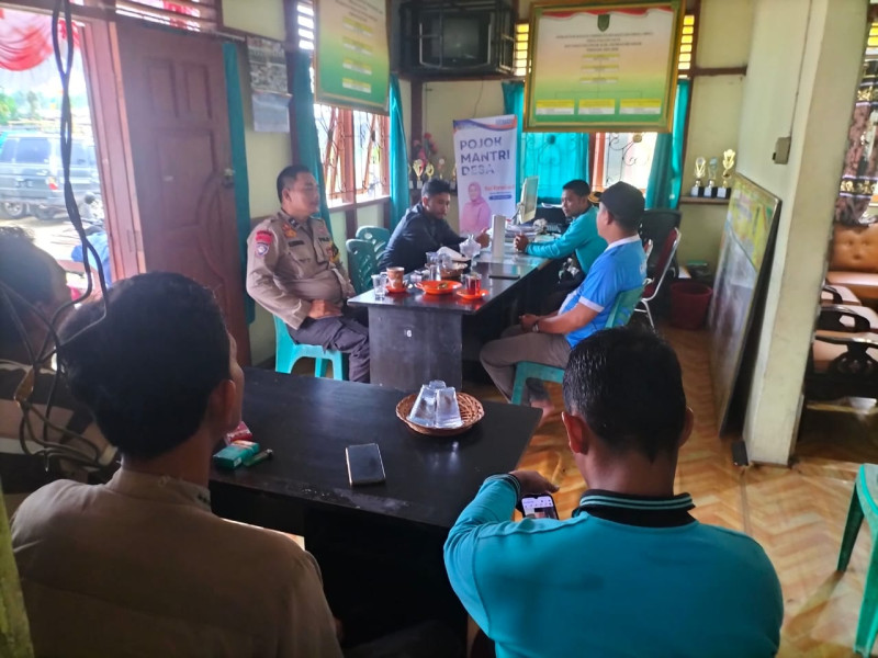 Cooling System, Aipda Marudut Simanjuntak Berikan Himbauan Kamtibmas dan Pilkada Damai