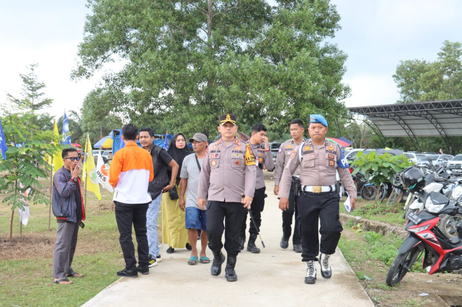 Pengamanan Ketat di Hari Terakhir Kampanye Terbuka Pilkada Pelalawan Berjalan Lancar