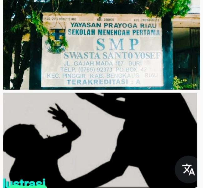 Seorang Oknum Guru SMP Santo Yosef Duri main Tendang, Orang Tua Siswa Lapor Ke Polsek Pinggir