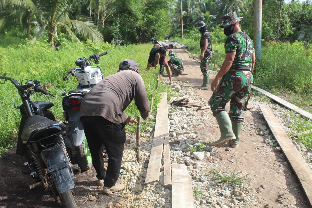 Satgas TMMD Inhil Terus Kejar Target Pengerjaan Sasaran Fisik