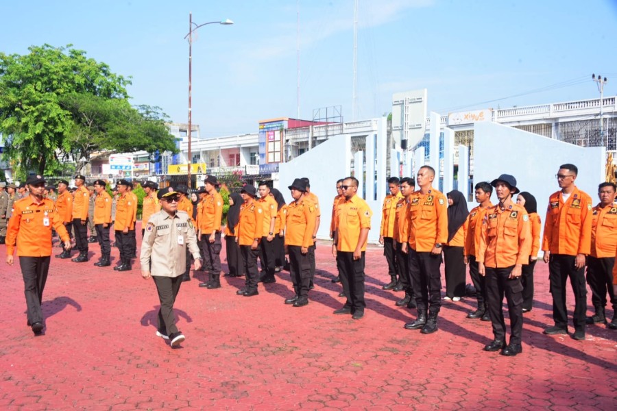 Sekda Bengkalis Pimpin Apel Kesiapsiagaan Penanggulangan Bencana Karhutla Tahun 2026p