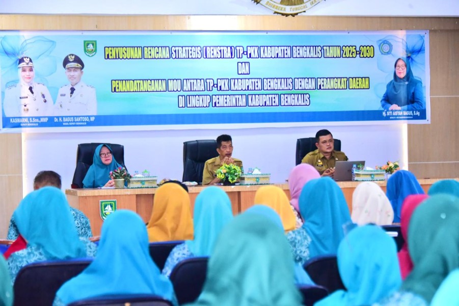 Tim Penggerak Pemberdayaan dan Kesejahteraan Keluarga (TP-PKK) Kabupaten Bengkalis Satukan Visi PKK dan Pemerintah Daerah.