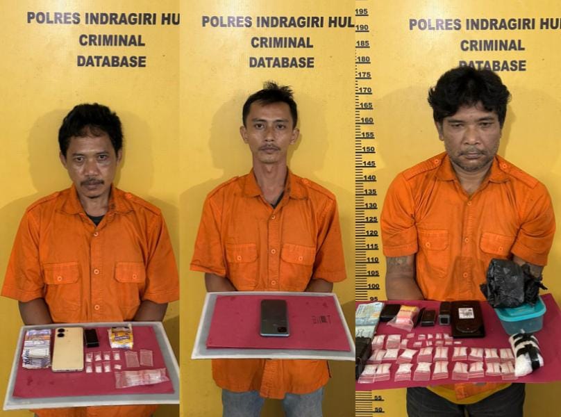 Berawal Penangkapan Bandar Sabu dengan Modus Memancing, Polres Inhu Ringkus Pemasok dan Sita Ratusan Grams
