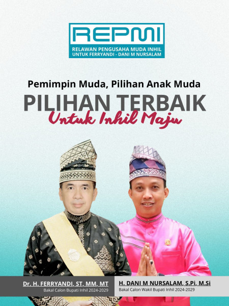 Ferryandi-Dani M Nursalam Resmi Berpasangan di Pilkada Inhil