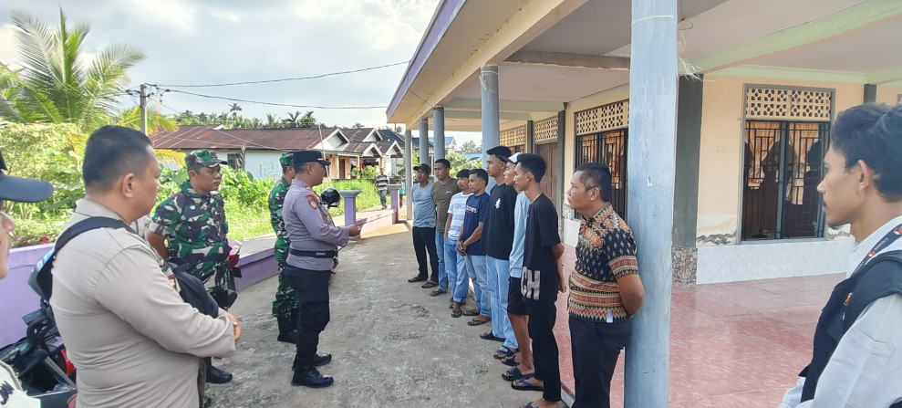 Ciptakan Pemilu Damai, TNI-Polri dan Satpol PP di Tempuling Gelar Patroli Dialogis