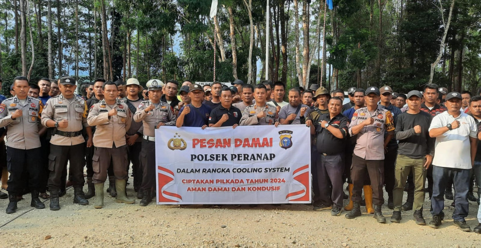 Tatap Muka Kapolsek Peranap dengan Karyawan, Tekankan Jaga Keharmonisan Pilkada