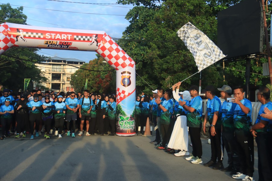 Fun Run Road to Riau Bhayangkara Run 2026 Meriah, Polres Inhil Gaungkan Semangat “Polri untuk Masyarakat”