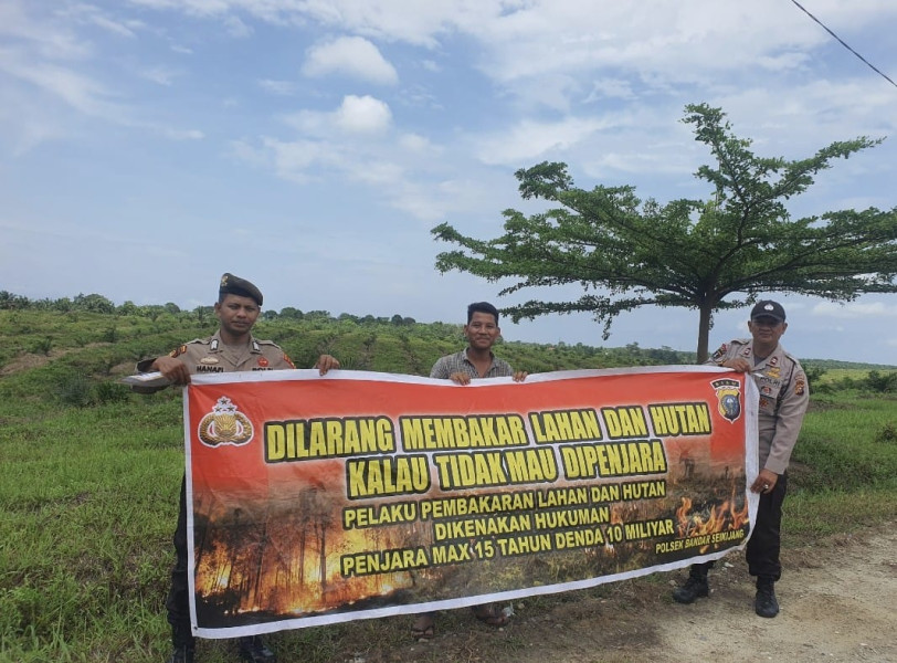 Polsek Bandar Sei Kijang Gelar Patroli Karhutla dan Sosialisasi Pilkada Damai