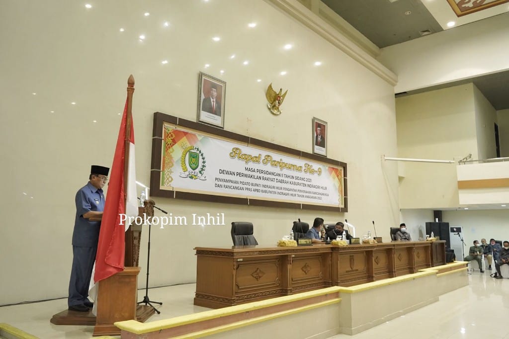Bupati HM Wardan Sampaikan Pidato Pengantar Rancangan KUA dan PPAS APBD Inhil 2022