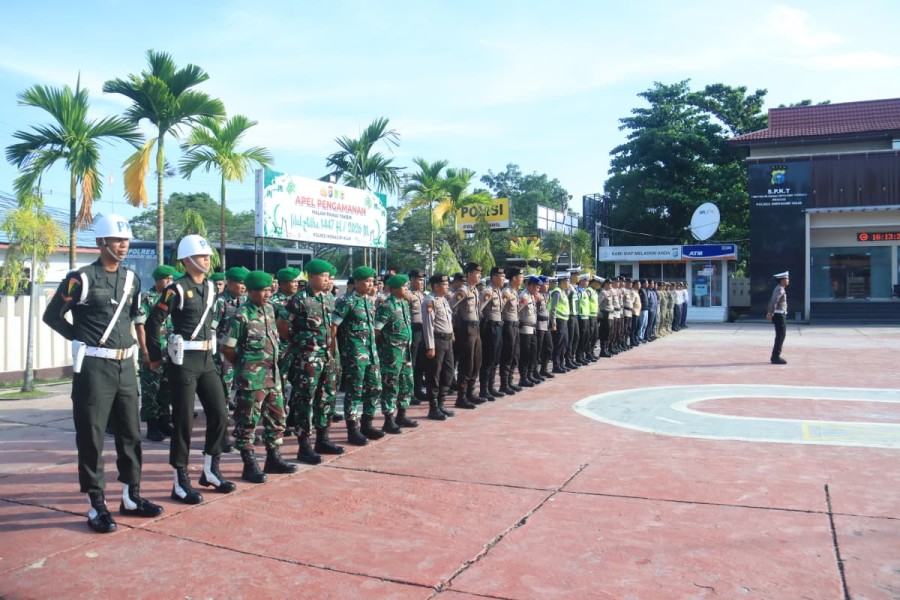 Kodim 0314/Inhil Ikuti Apel Gabungan Pengamanan Pawai Takbir Idul Adha 1447 H