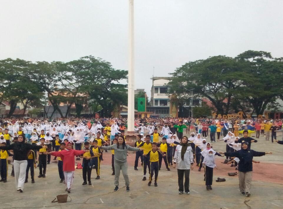 Hari Lingkungan Hidup Sedunia, Bupati Ikuti Senam Sehat Bersama ASN