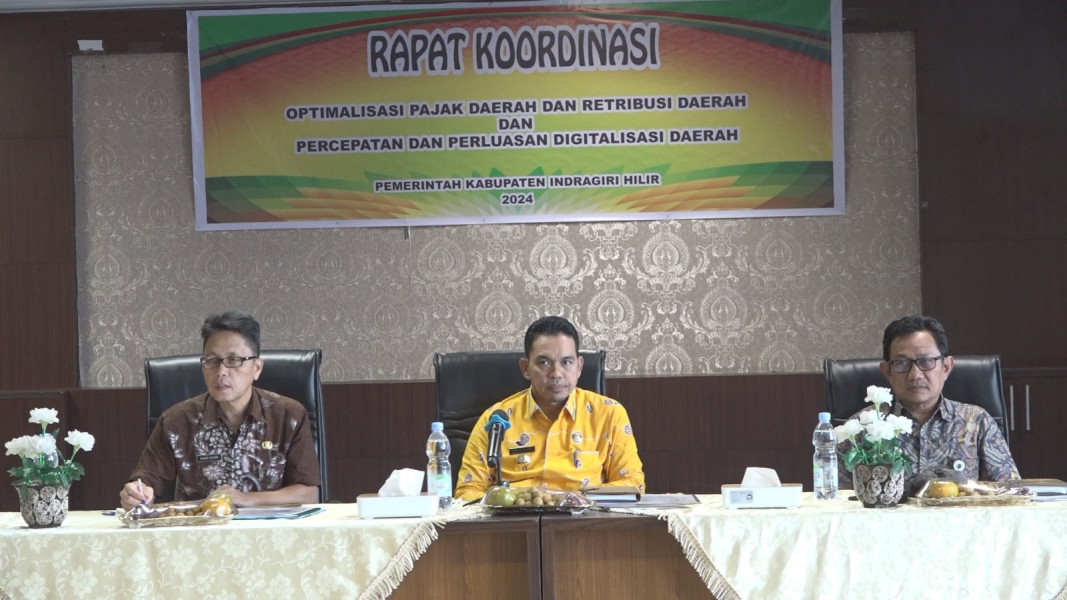 Pj Bupati Inhil Pimpin Rakor Optimalisasi Pajak dan Retribusi Daerah