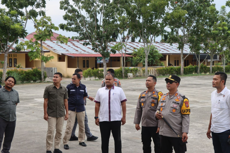 Kapolres Rohul Tinjau Lokasi Kampanye Calon Bupati