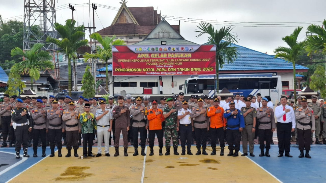 Personel Kodim 0314/Inhil Ikuti Apel Gelar Pasukan Pengamanan Nataru