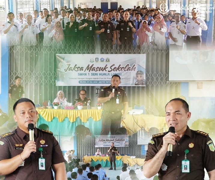 Bangun Kesadaran Hukum, Kejati Kepri Sosialisasikan Bahaya Napza, Bullying dan Bijak Bermedsos di SMKN 1 Seri Kuala Lobam, Bintan.
