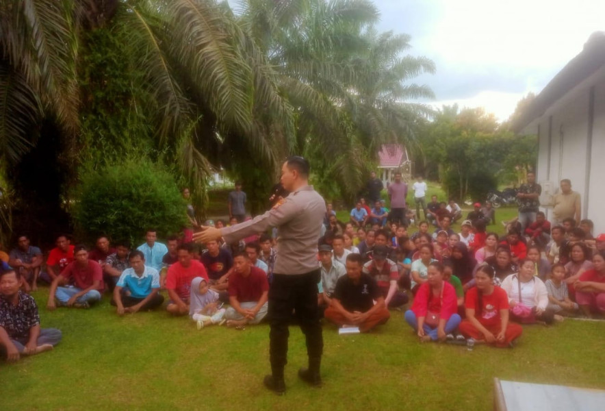 Cooling System, Kapolsek Langgam Sosialisasikan Pilkada Damai 2024 ke Warga