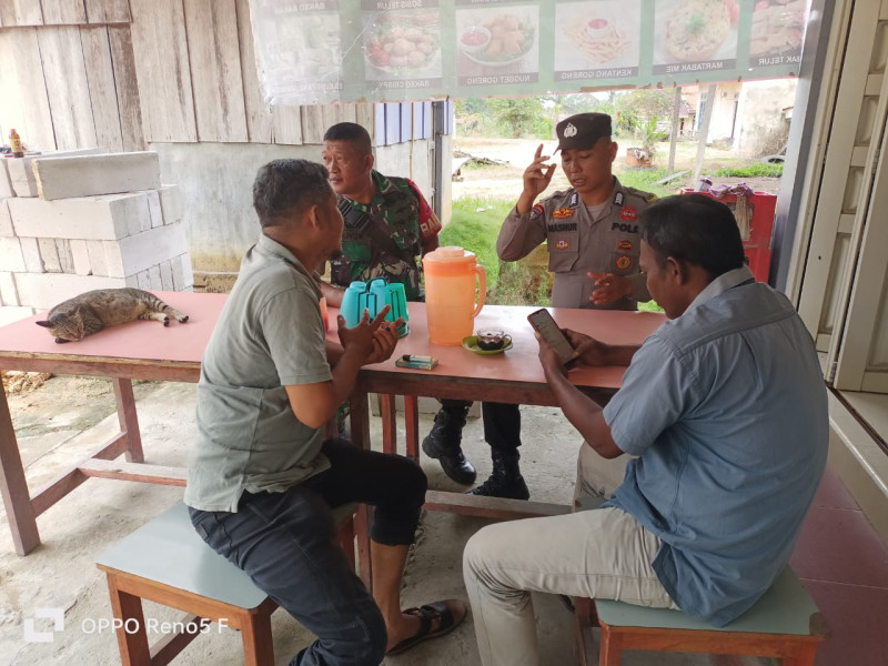 Ciptakan Pilkada Damai di Wilayah Hukumnya, Polsek Kerumutan Bersama TNI Lakukan Cooling System