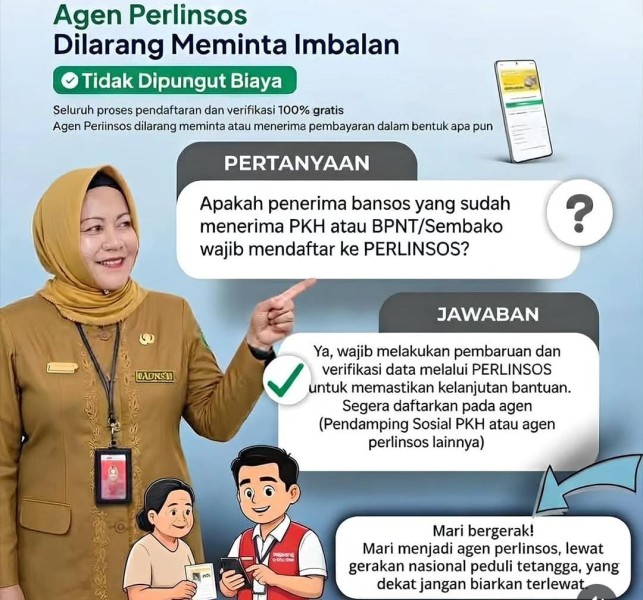 Penerima PKH dan BPNT Wajib Verifikasi Ulang Lewat PERLINSOS, Dinsos Inhu: Gratis, Tidak Dipungut Biaya